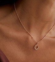 New Look Gold Diamante Horseshoe Pendant Necklace